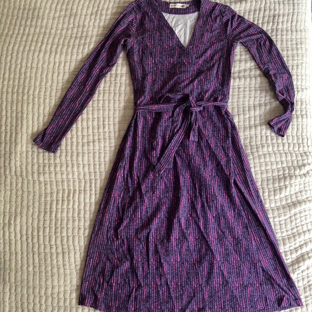 Long sleeve wrap dress